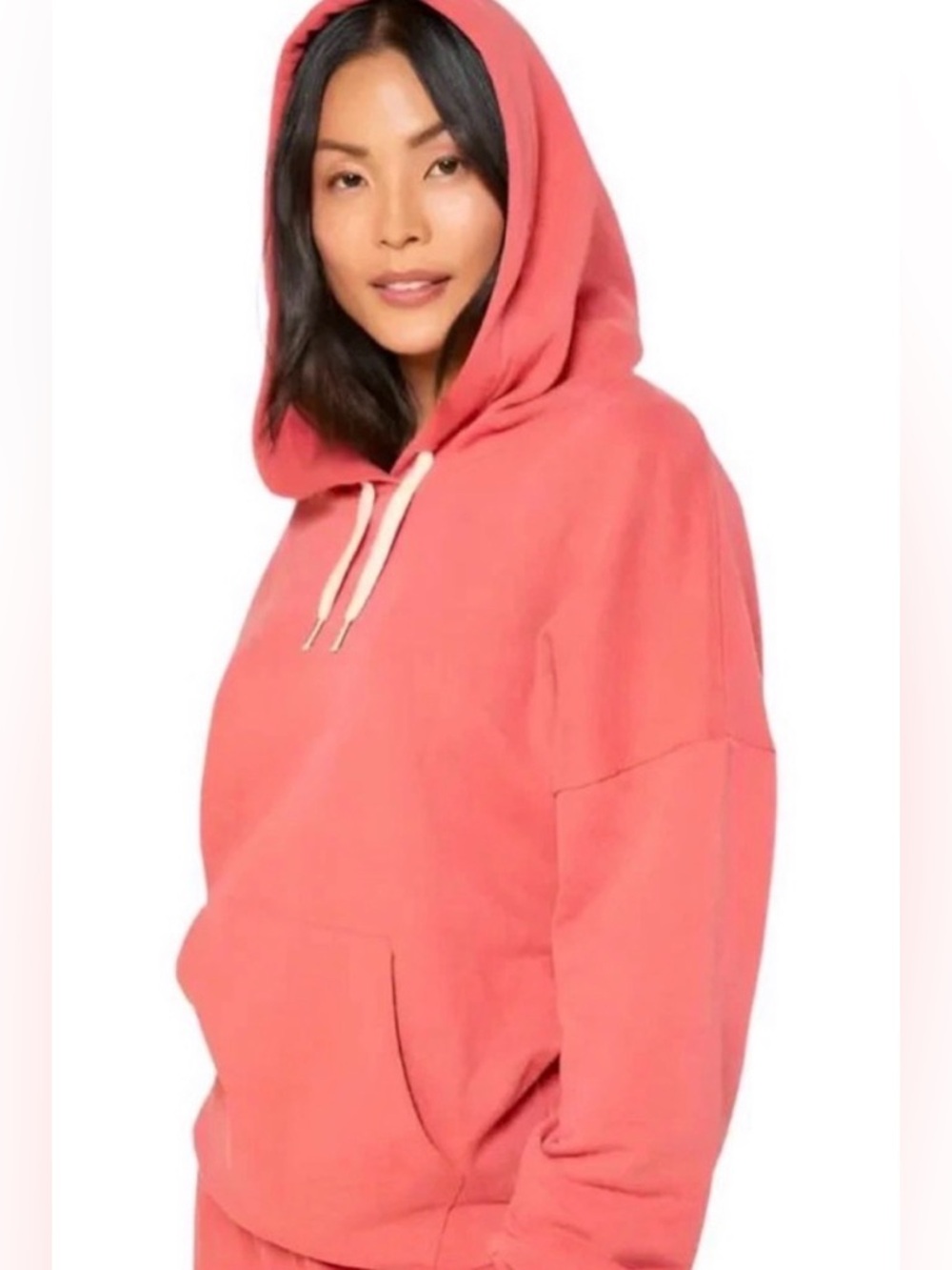 NWT Outerknown Slouchy Hoodie Sweatshirt cranberry